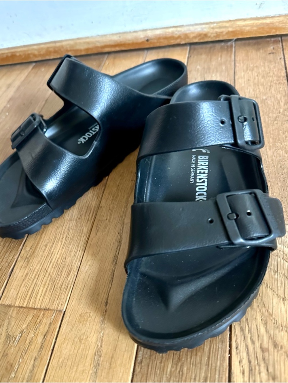 Sold! Black Birkenstock Arizona  Eva Sandal Size 7.5 New